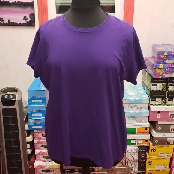 Lady Trucker Purple Graphic Tee EUC sz 2x - Picture 3 of 6